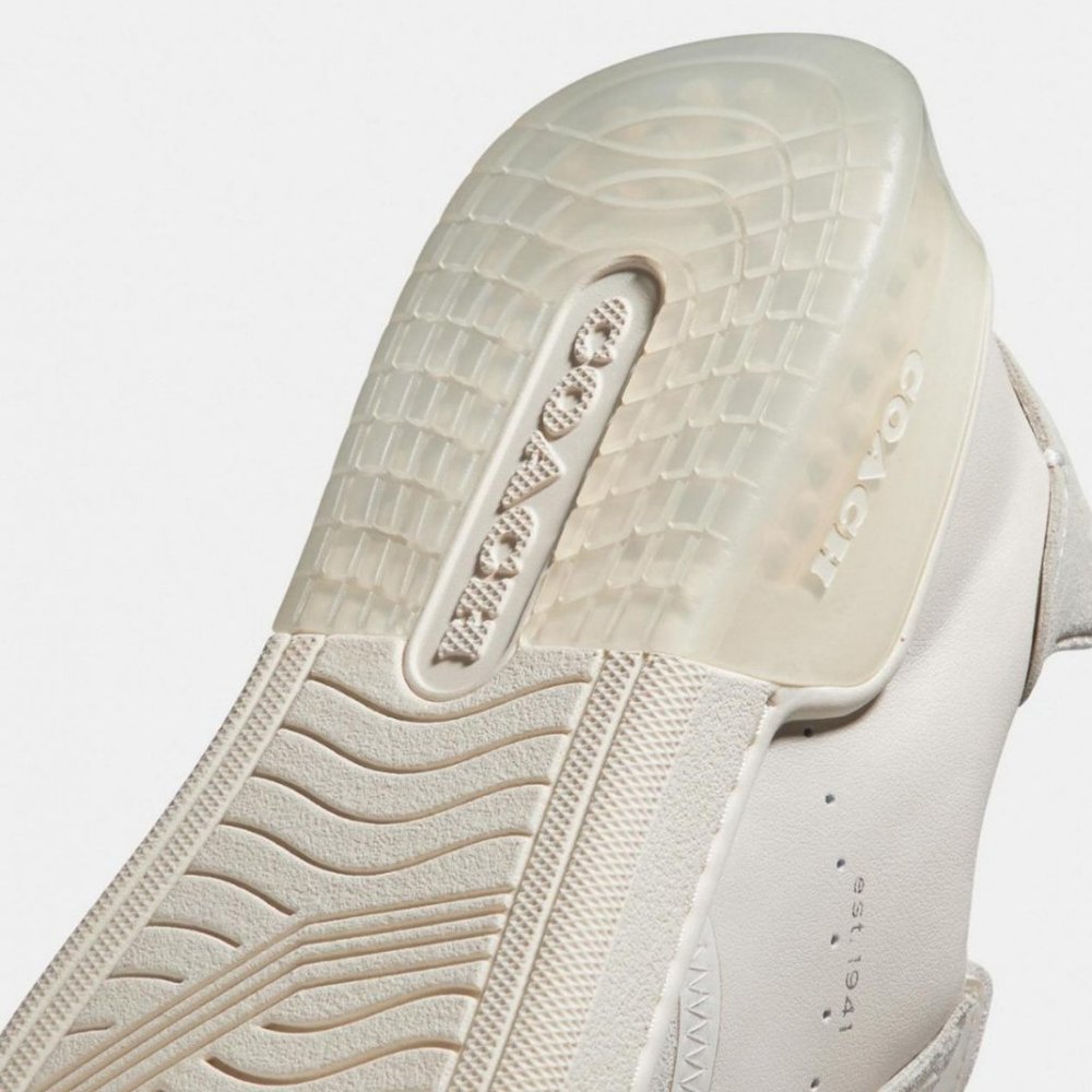 Coach Citysole Suede/Leather Court Sneakers In White/Soft Lilac - Picture 6 of 12